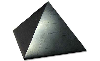 Shungite Pyramid Polished 4 inch