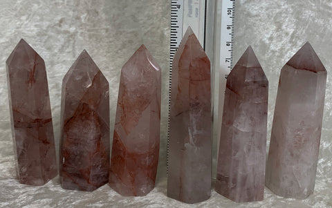 Hematite Quartz Point