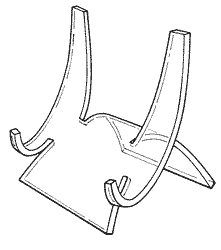 Acrylic Easel Stand Clear Medium DIS-38