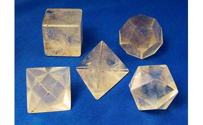 Platonic Solid Quartz Set